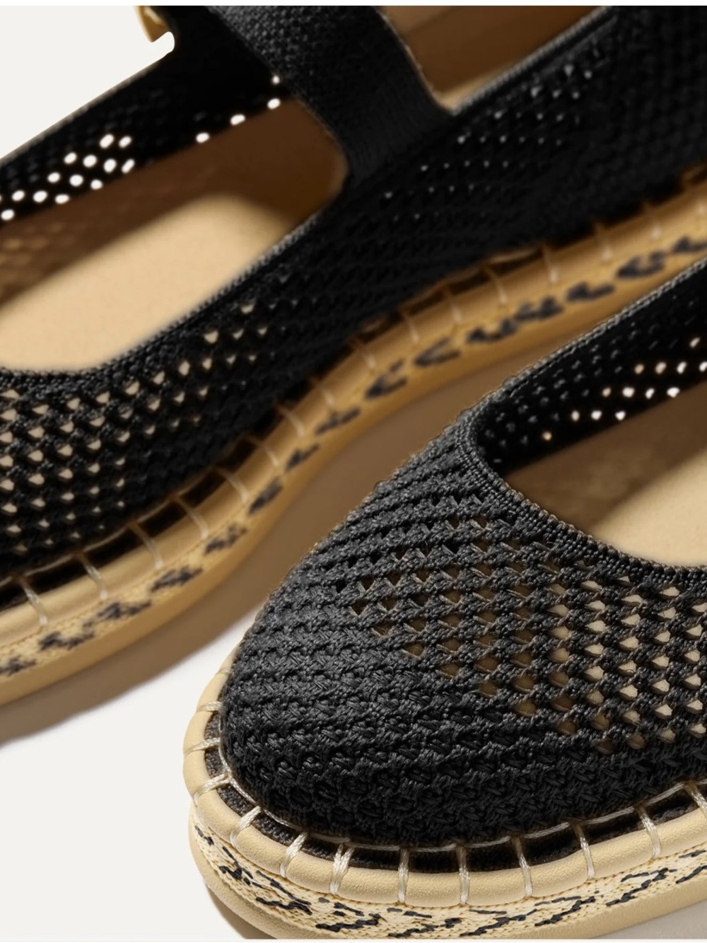 ROTHY’S The Espadrille Mary Jane Shoe Black Size 11 Washable Plush Footbed NEW - Picture 5 of 16